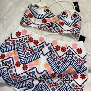 Matching set - New Lulus Embroidered Shorts and Top